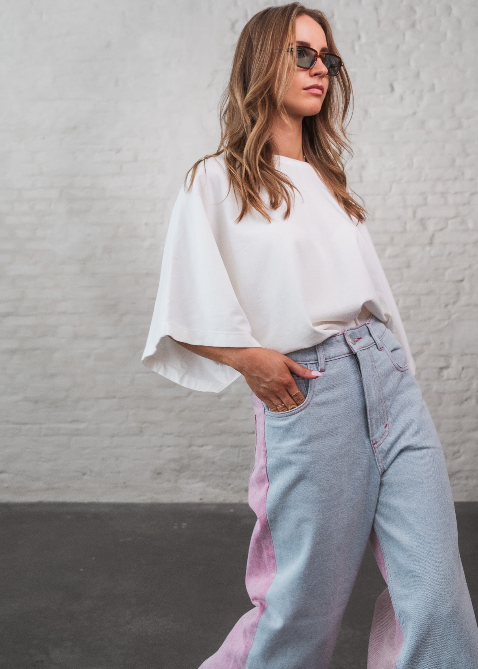 Atelier Amandine Eva Jeans Pink/Blue