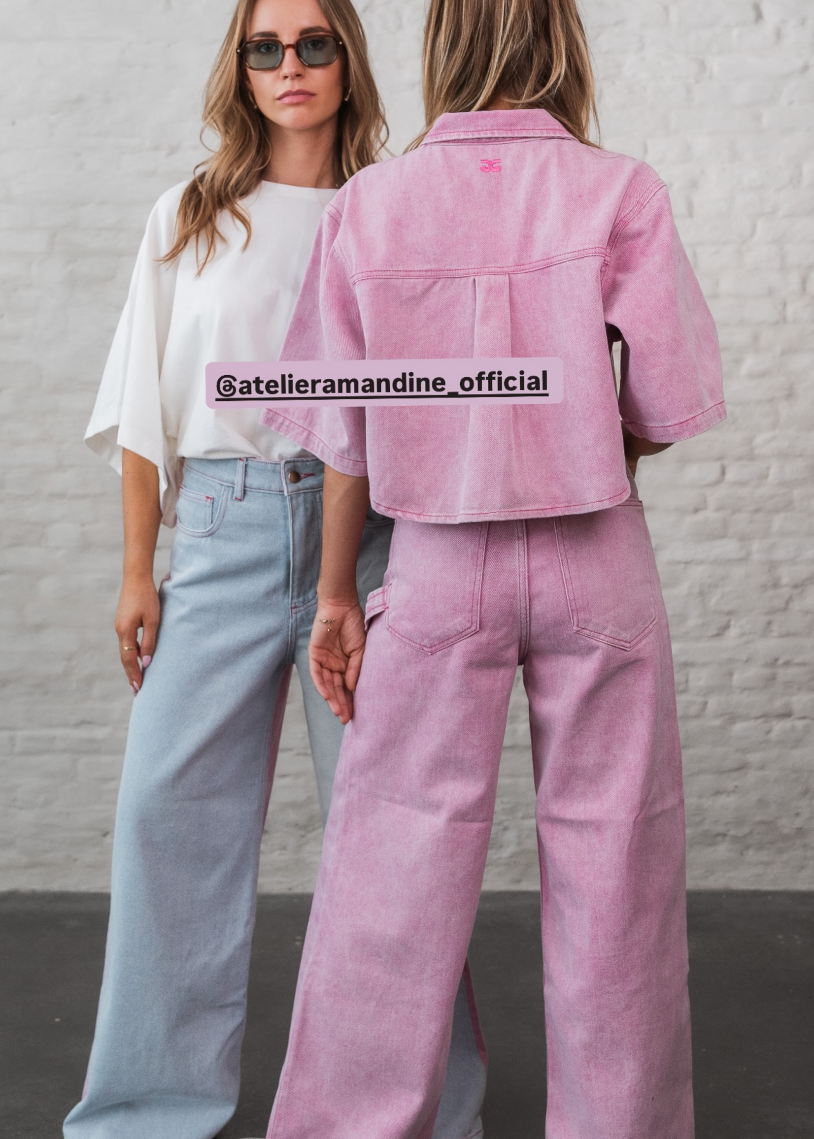 Atelier Amandine Eva Jeans Pink/Blue