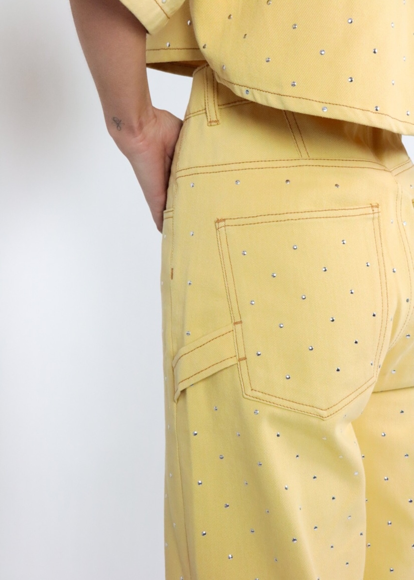 Atelier Amandine Eva Jeans Yellow Studs