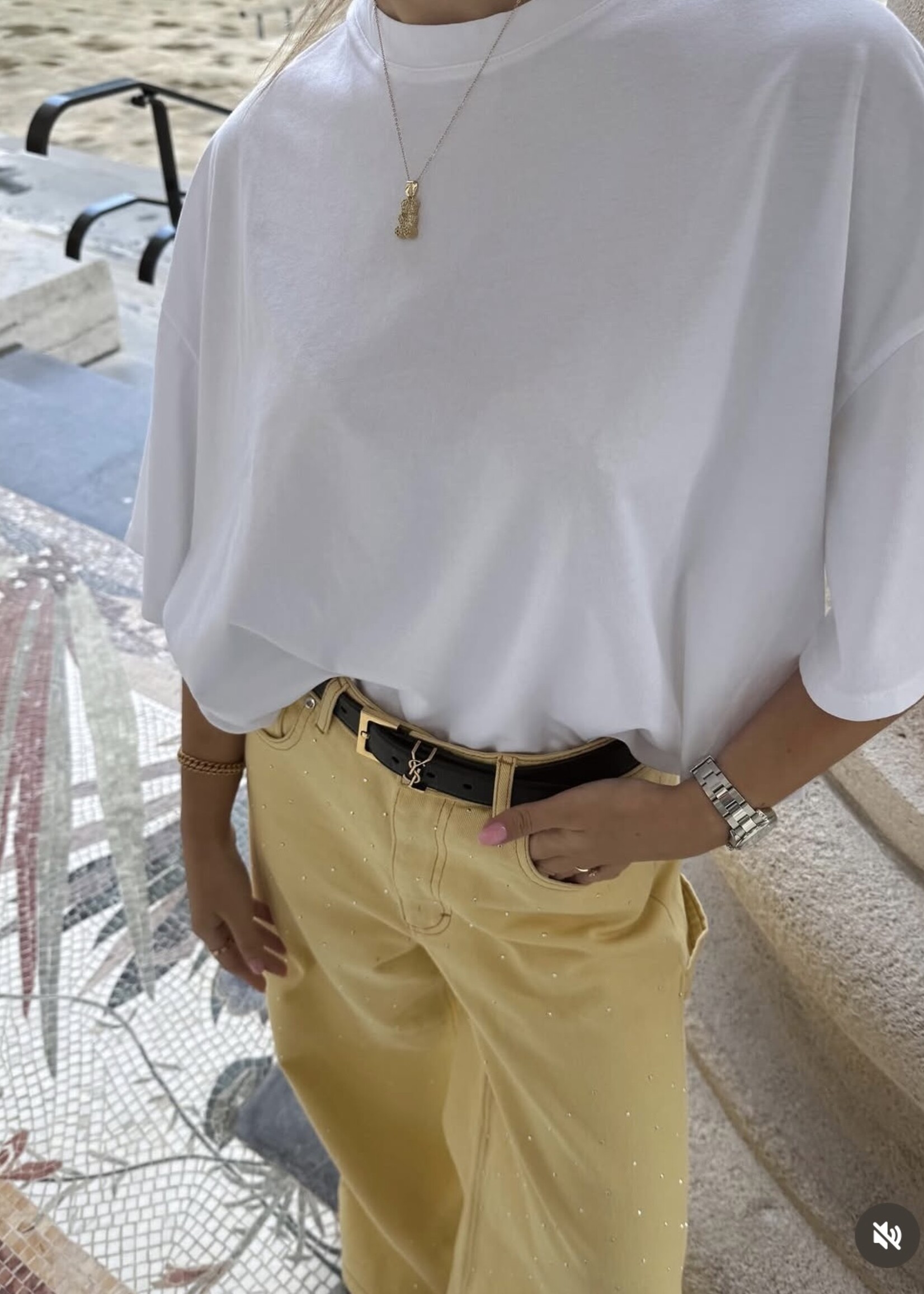 Eva Jeans Yellow Studs