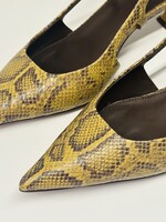 Olive Python slingback