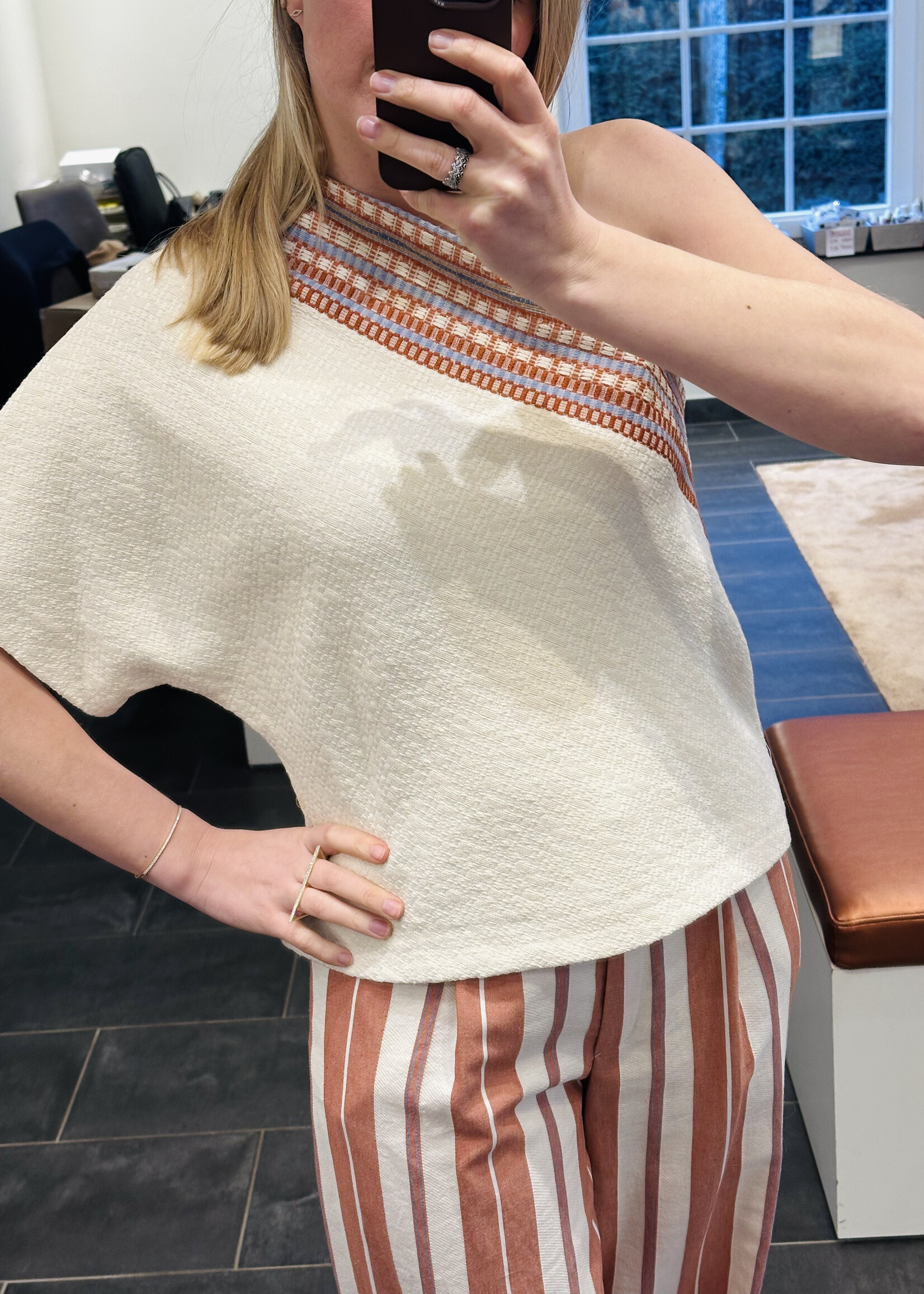 Blouse Rule N°75 Rochelle Cinnamon/Blue