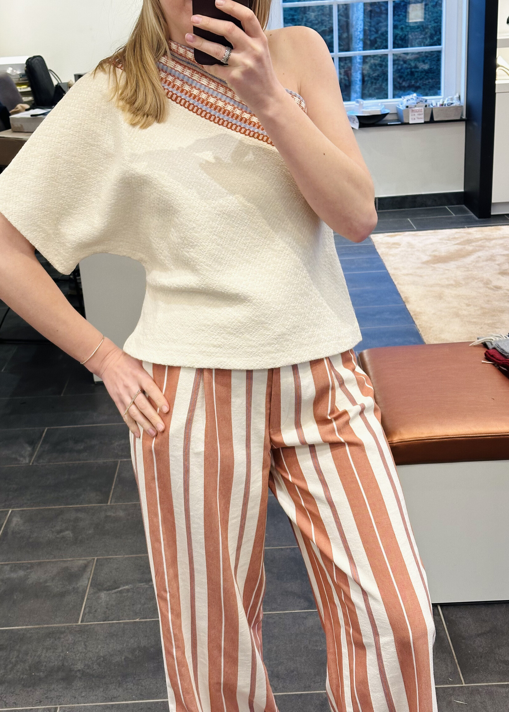 Blouse Rule N°75 Rochelle Cinnamon/Blue