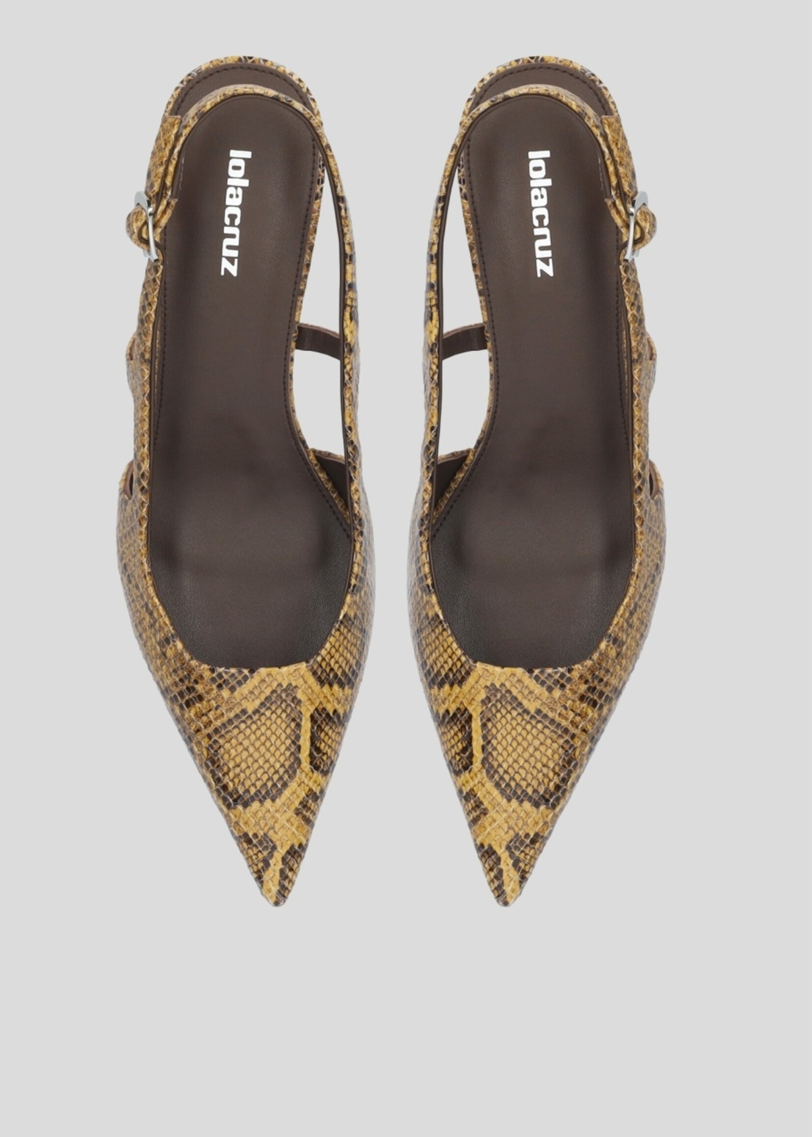 Olive Python slingback