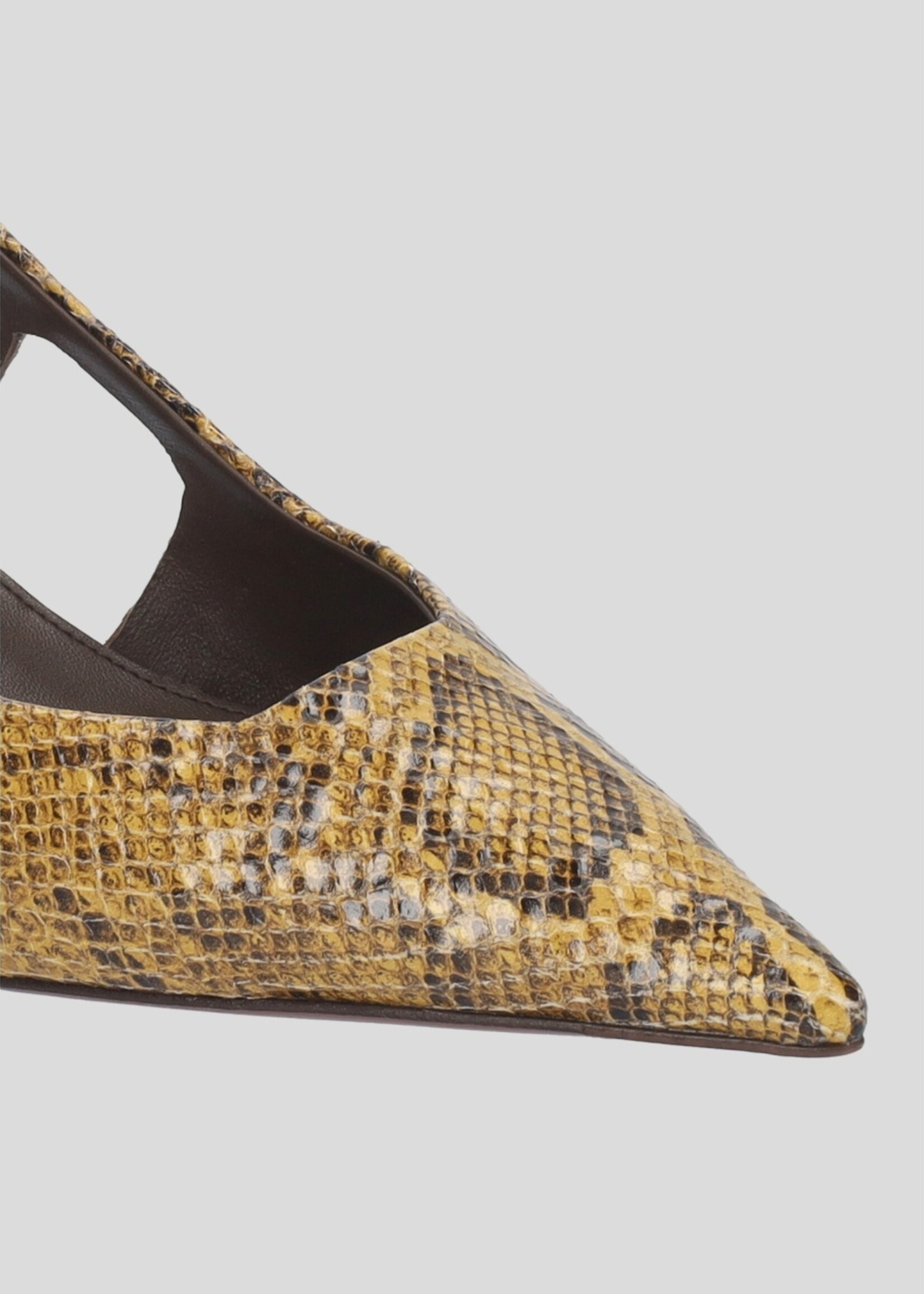 Olive Python slingback