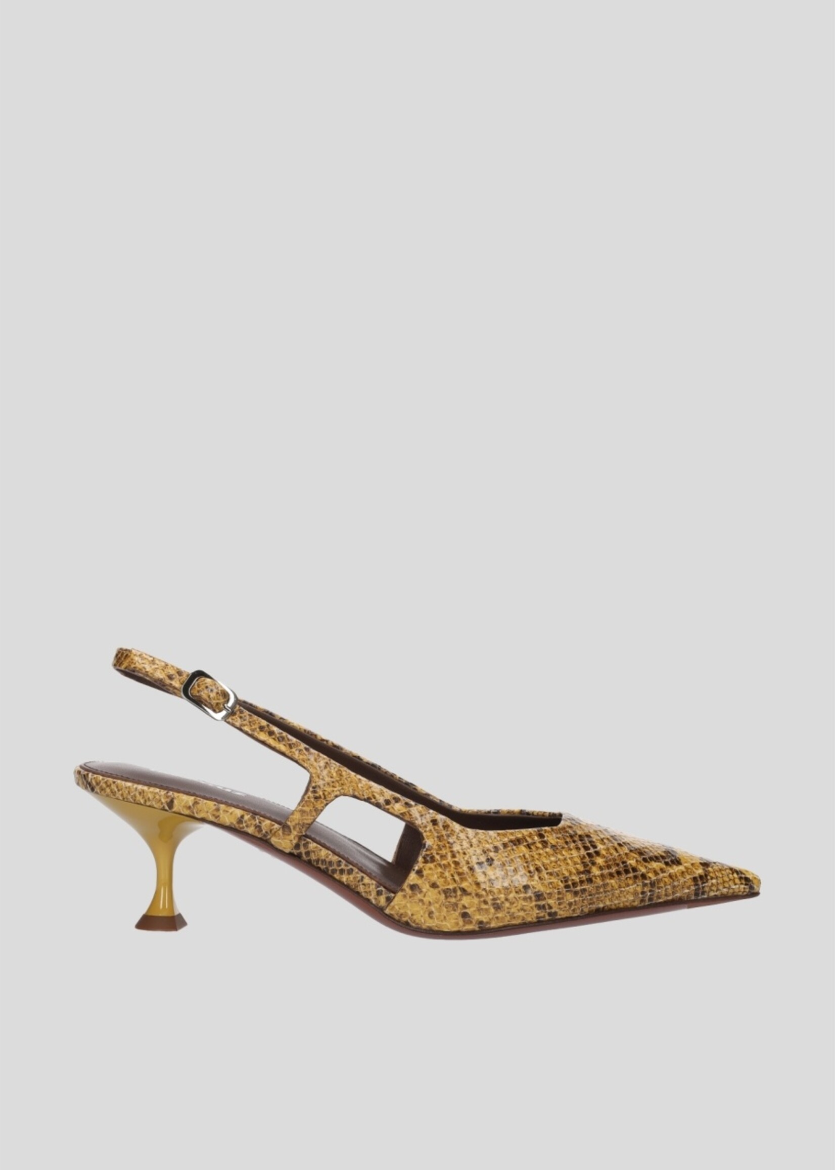 Olive Python slingback