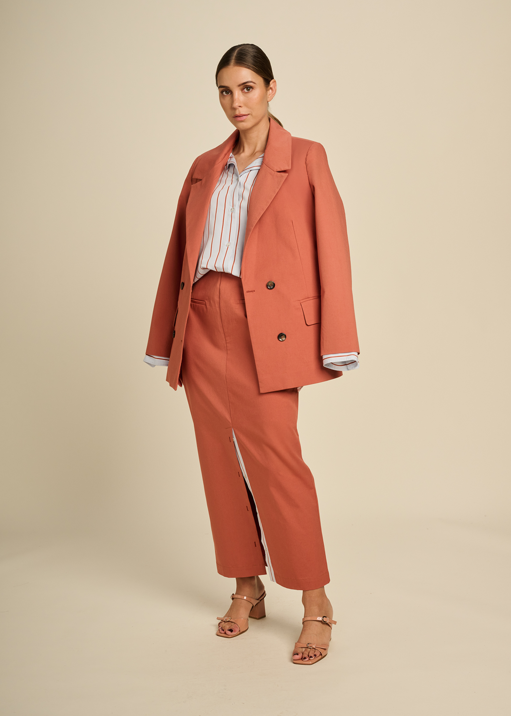 Blazer Vibe Tech Cotton Terracotta