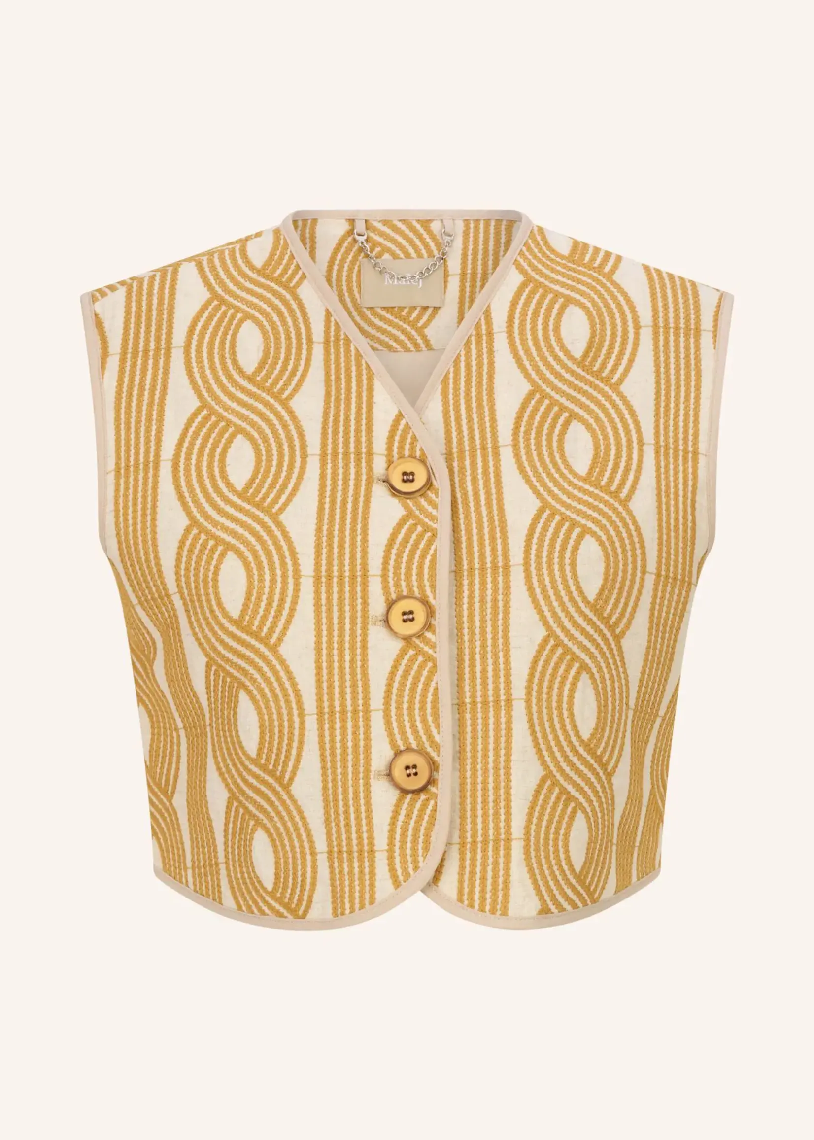 Bari Vest Amber Embroidery