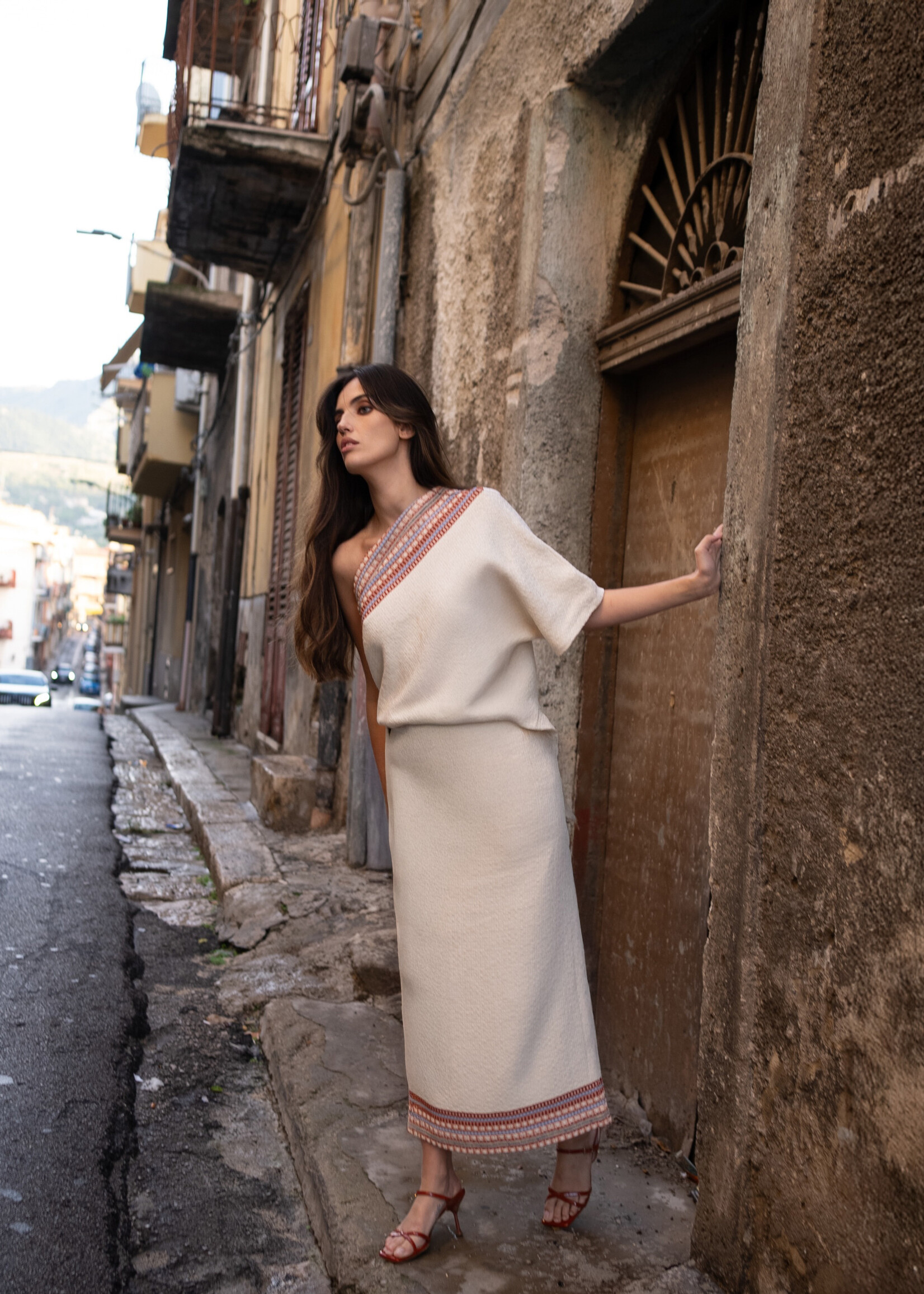 Blouse Rule N°75 Rochelle Cinnamon/Blue