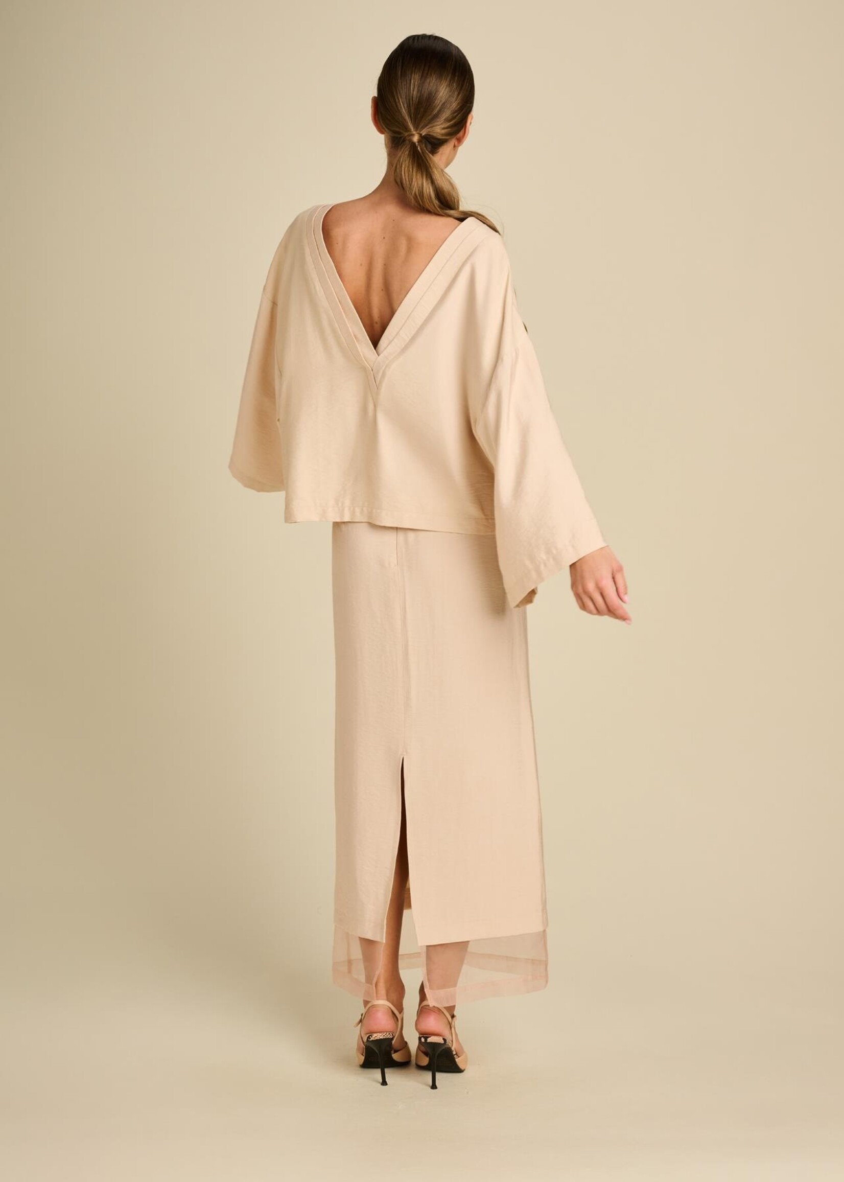 Delicate Blouse Hammered Rayon Powder