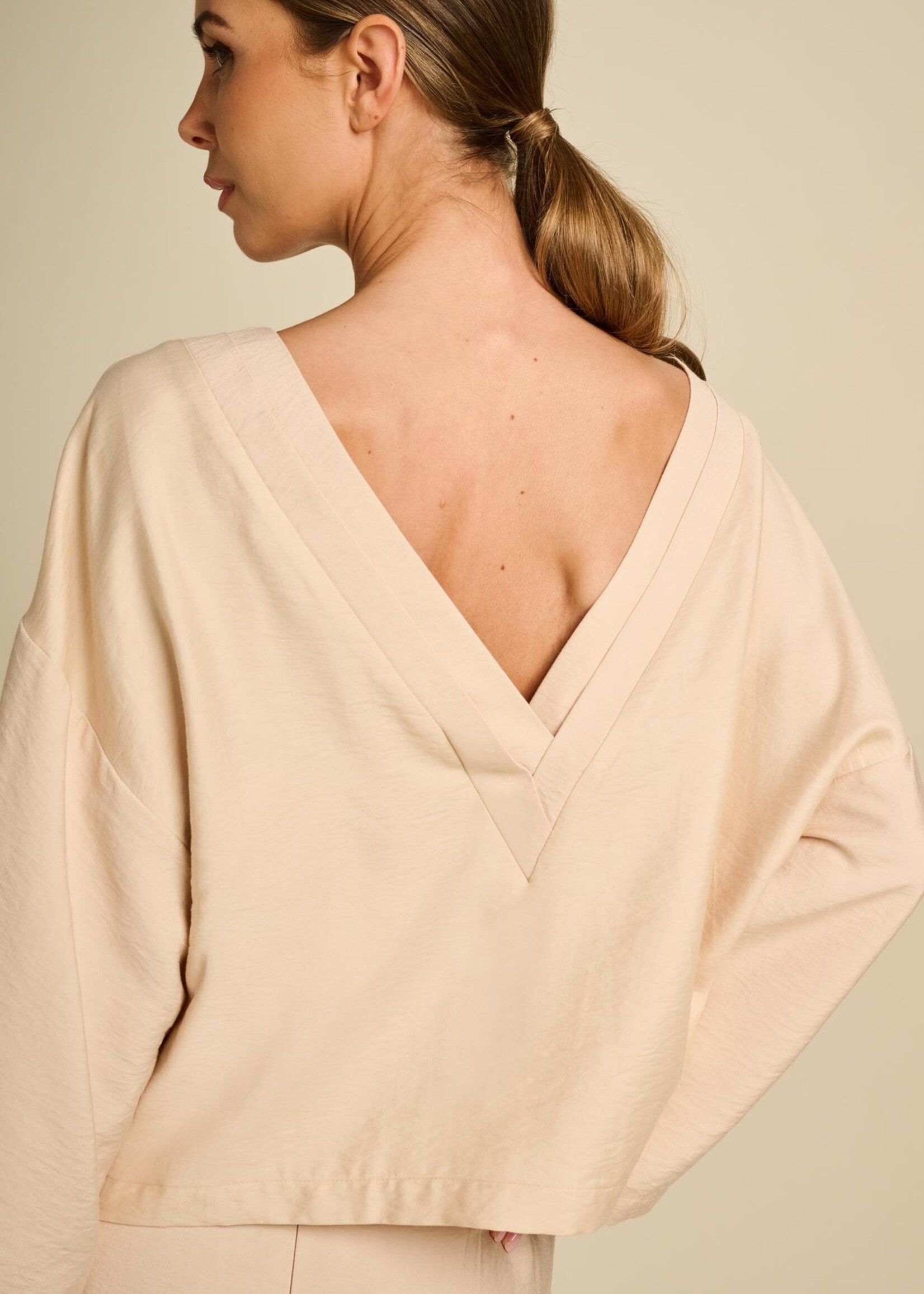 Delicate Blouse Hammered Rayon Powder