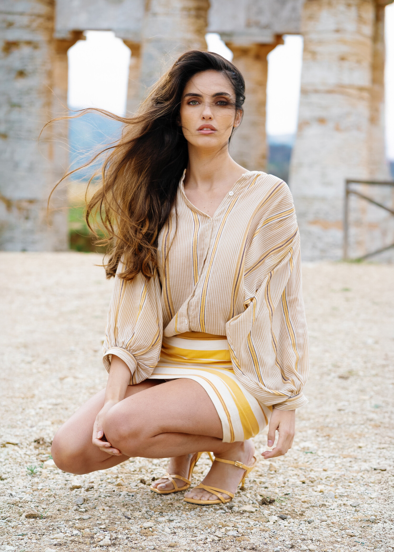 Skirt Rule N°67 Linen Stripes Sunrise