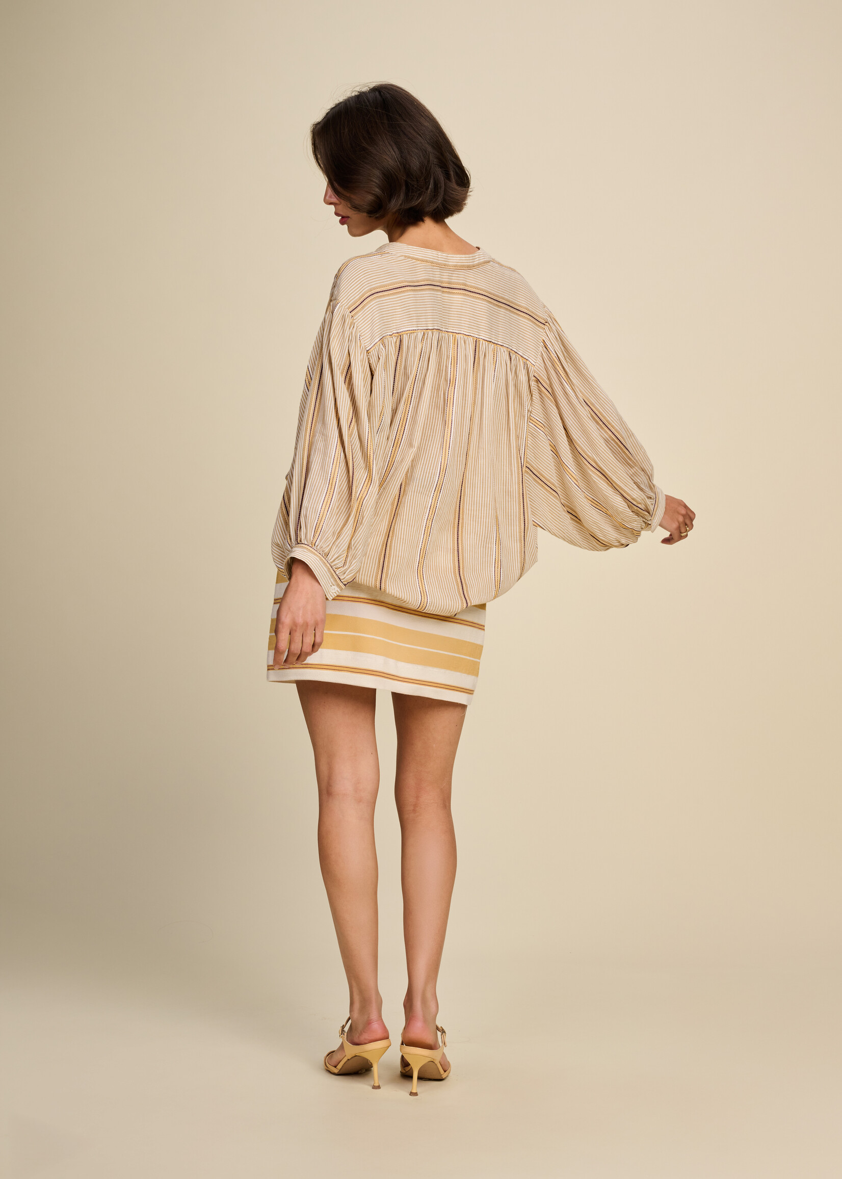 Blouse Rule N°65 Blouse Cotton Voile Stripes Sunrise