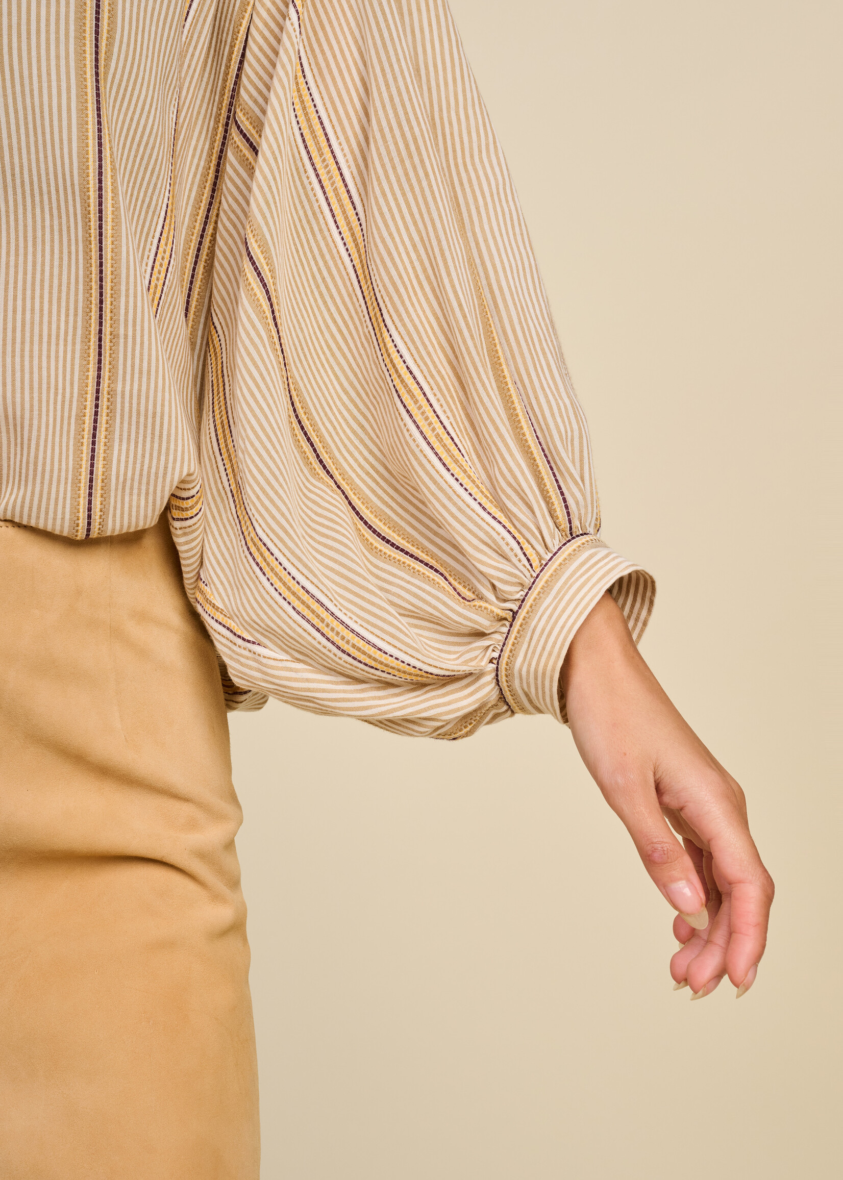 Blouse Rule N°65 Blouse Cotton Voile Stripes Sunrise