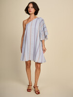 Dress Rule N°94 Cotton Voile Stripes Denim Blue