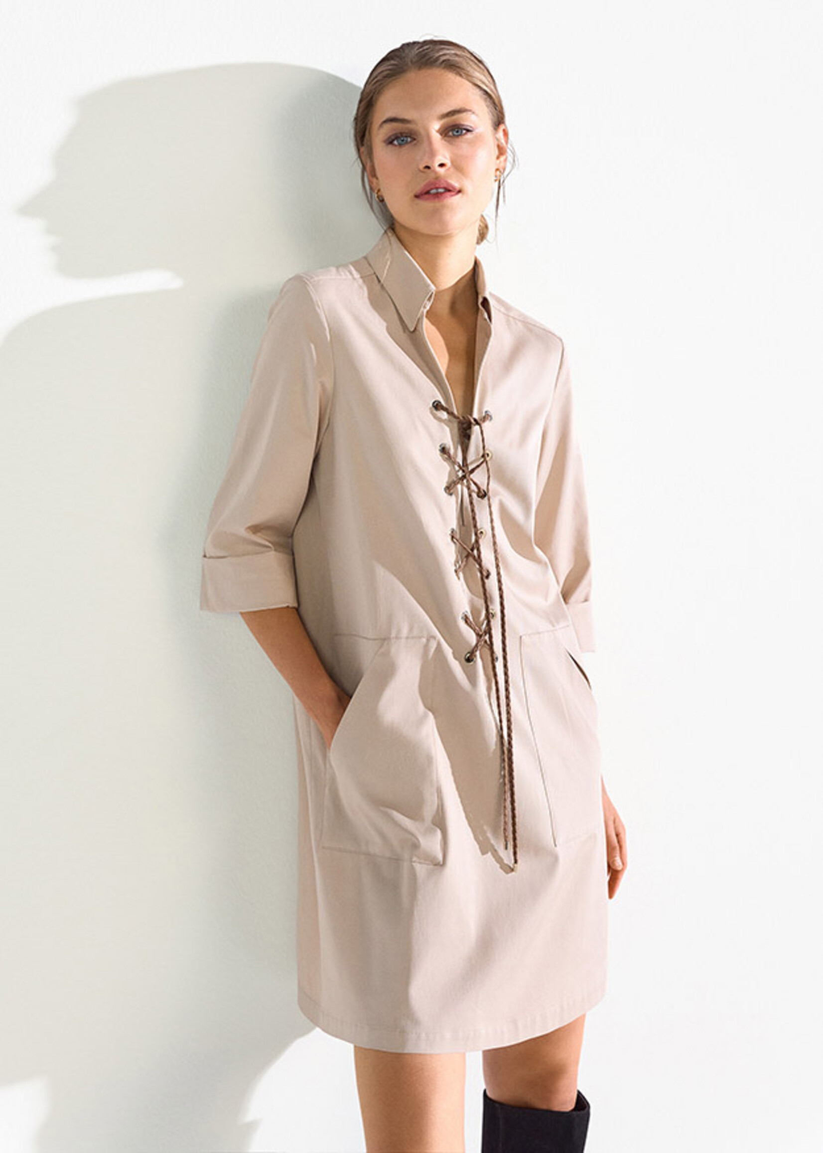 Safaridress Shirt With Lacing