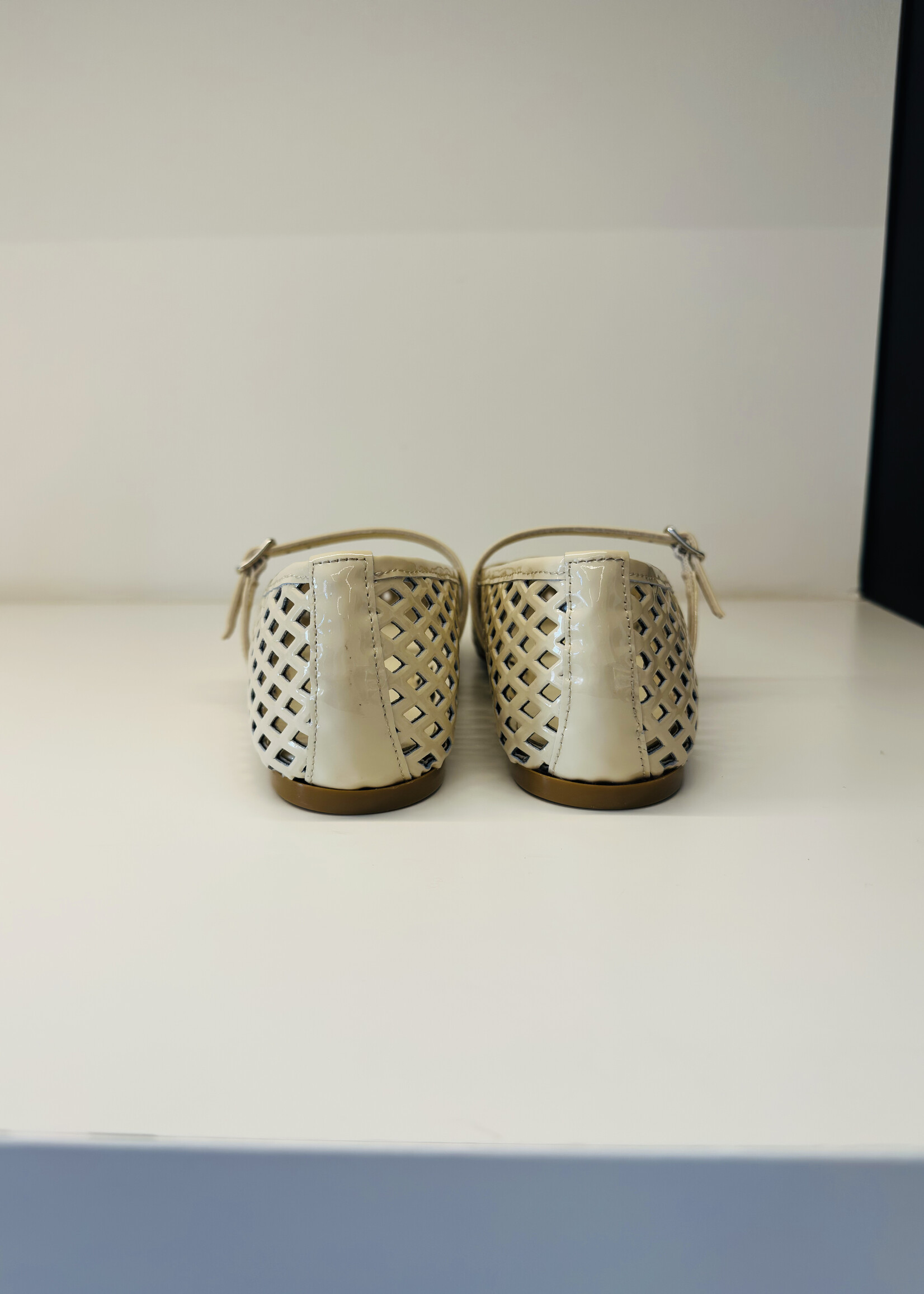 Off-White Perforated Ballerina
