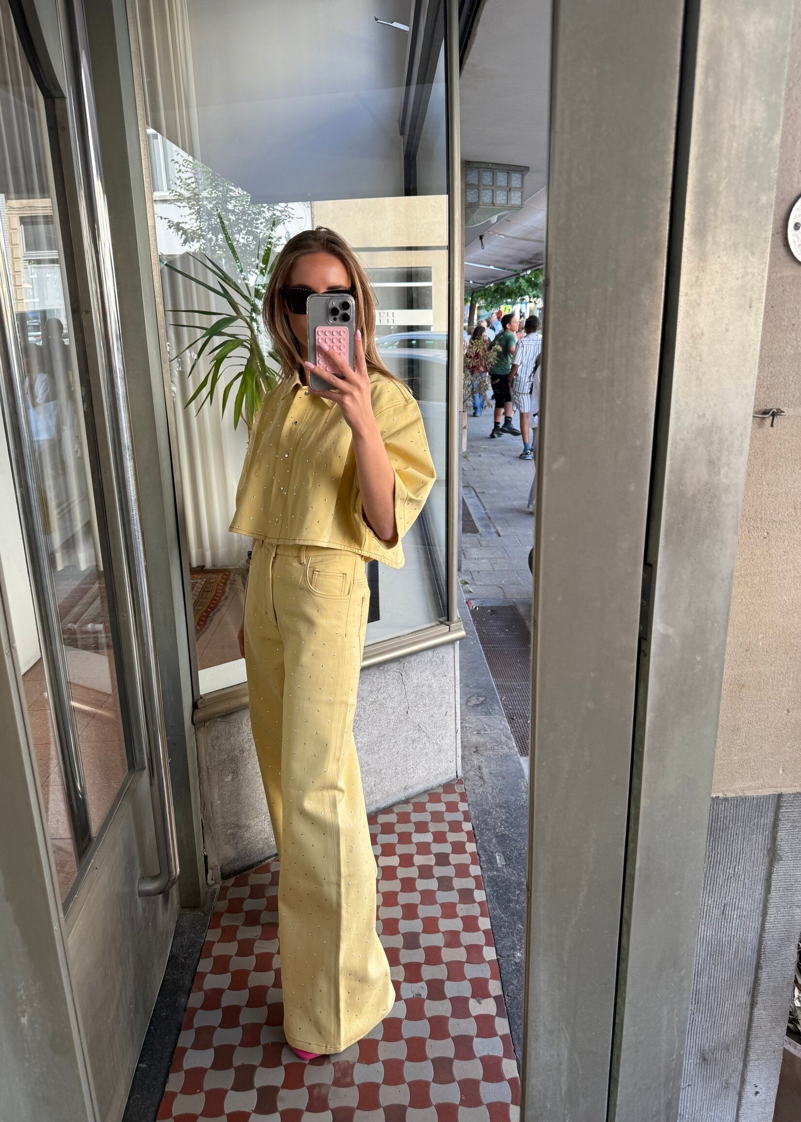 Eva Jeans Yellow Studs