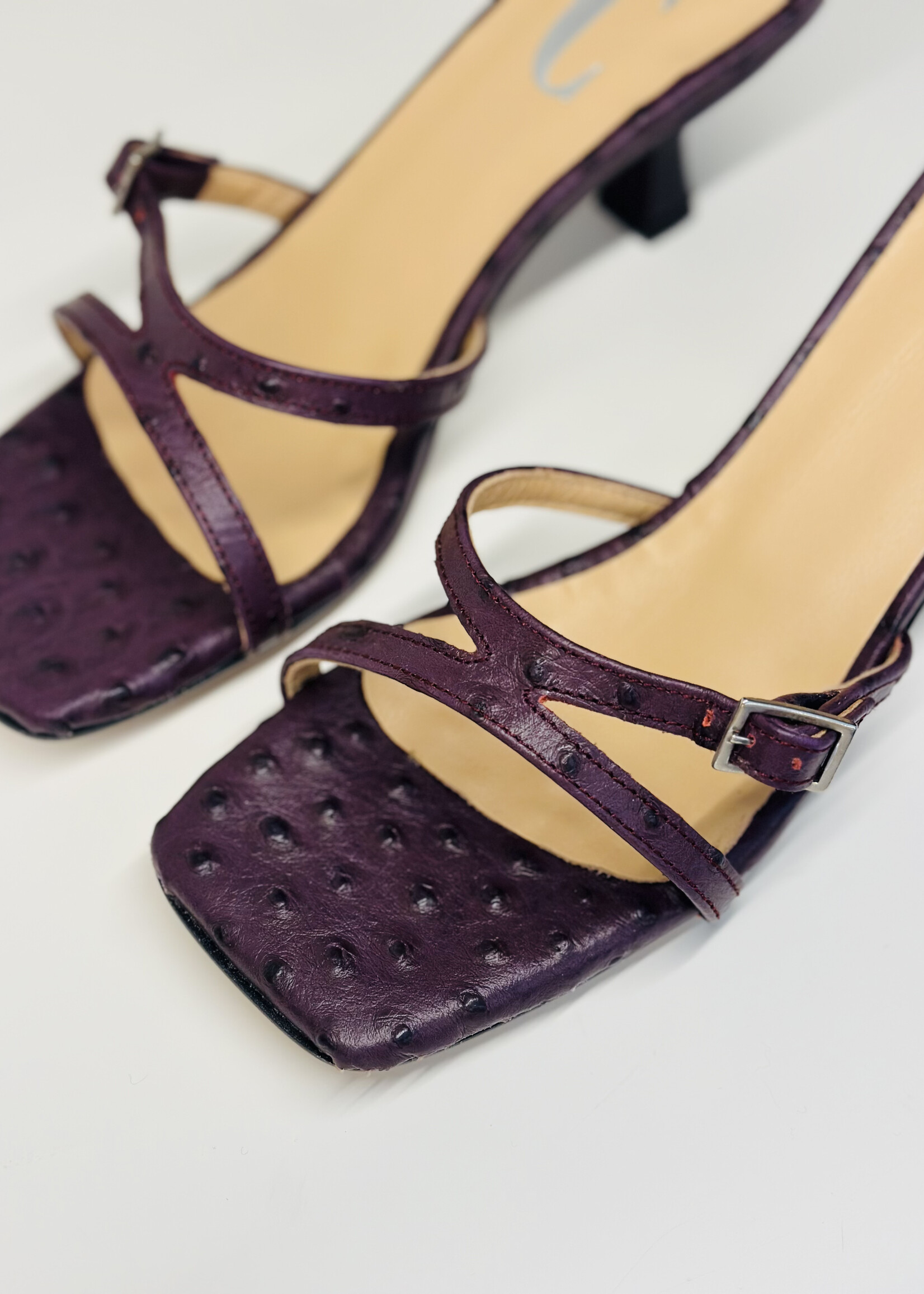 Augusta Ostrich Purple Slip-On