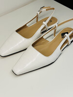 Lara Croco Cream Slingback