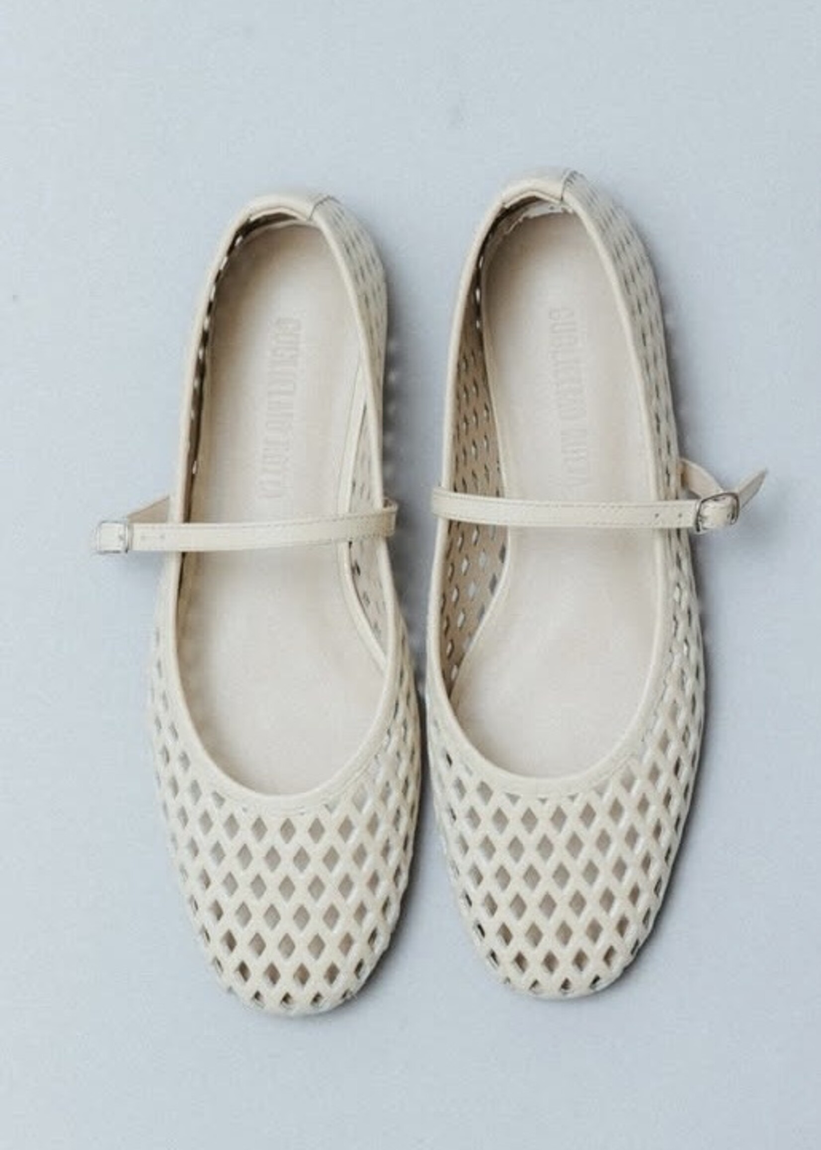 Off-White Perforated Ballerina