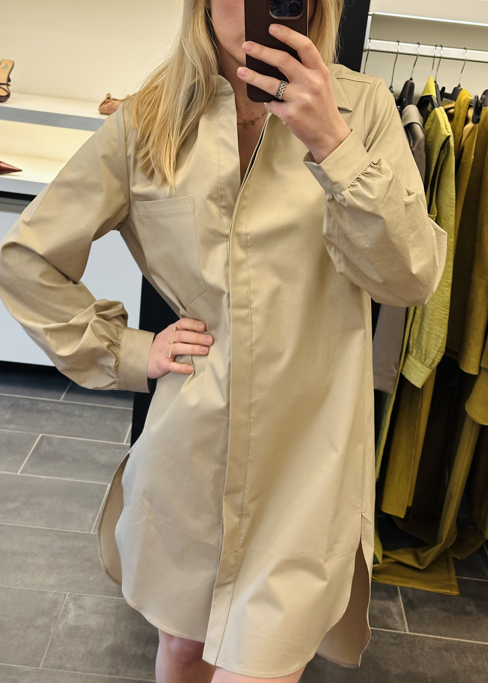 Popeline Dress Kaftano Sand