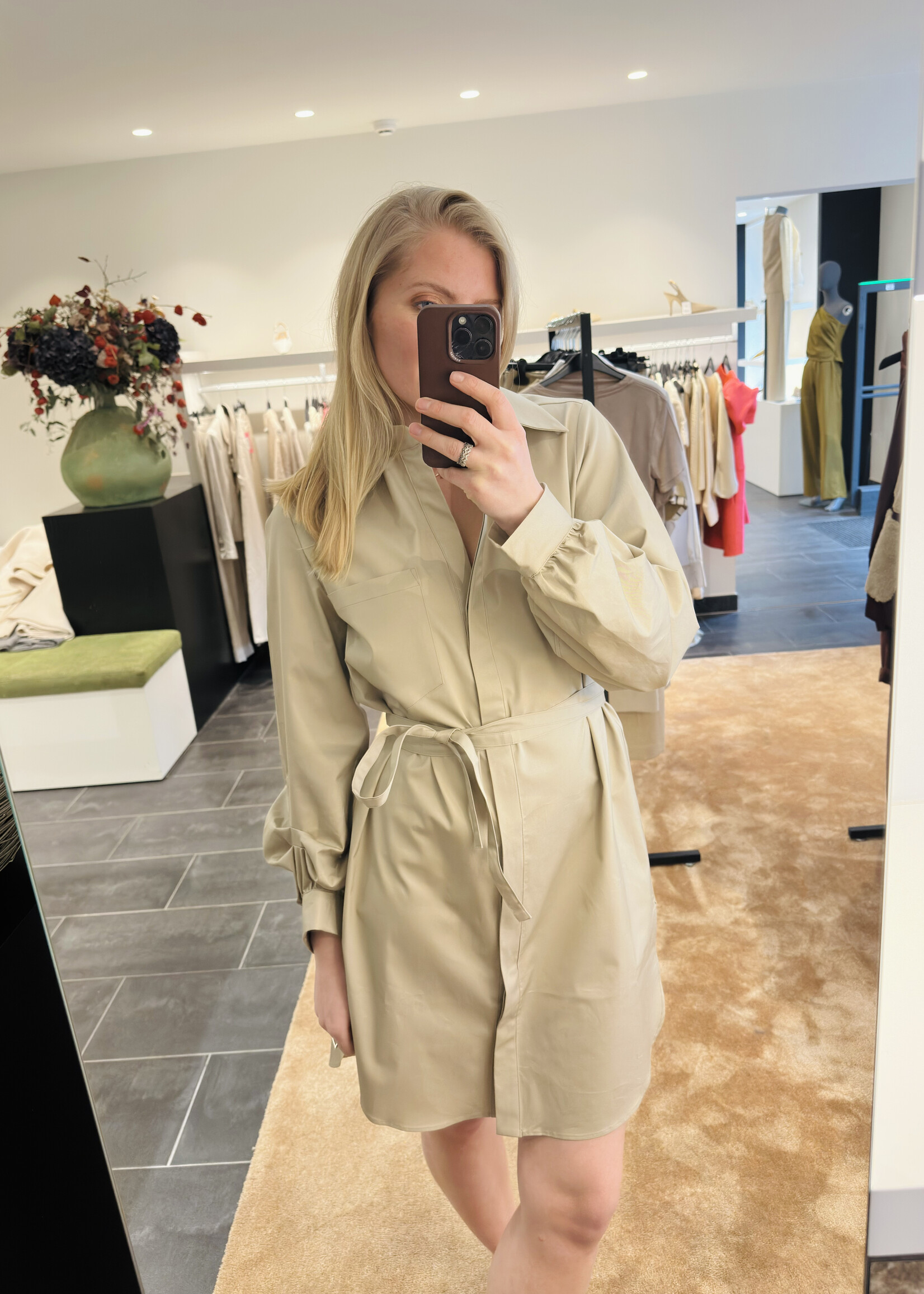 Popeline Dress Kaftano Sand