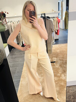 Lux Trousers Sleek Weave Powder