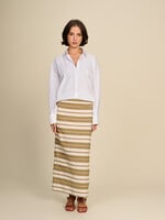 Skirt Rule N°68 Linen Stripes Jungle Green