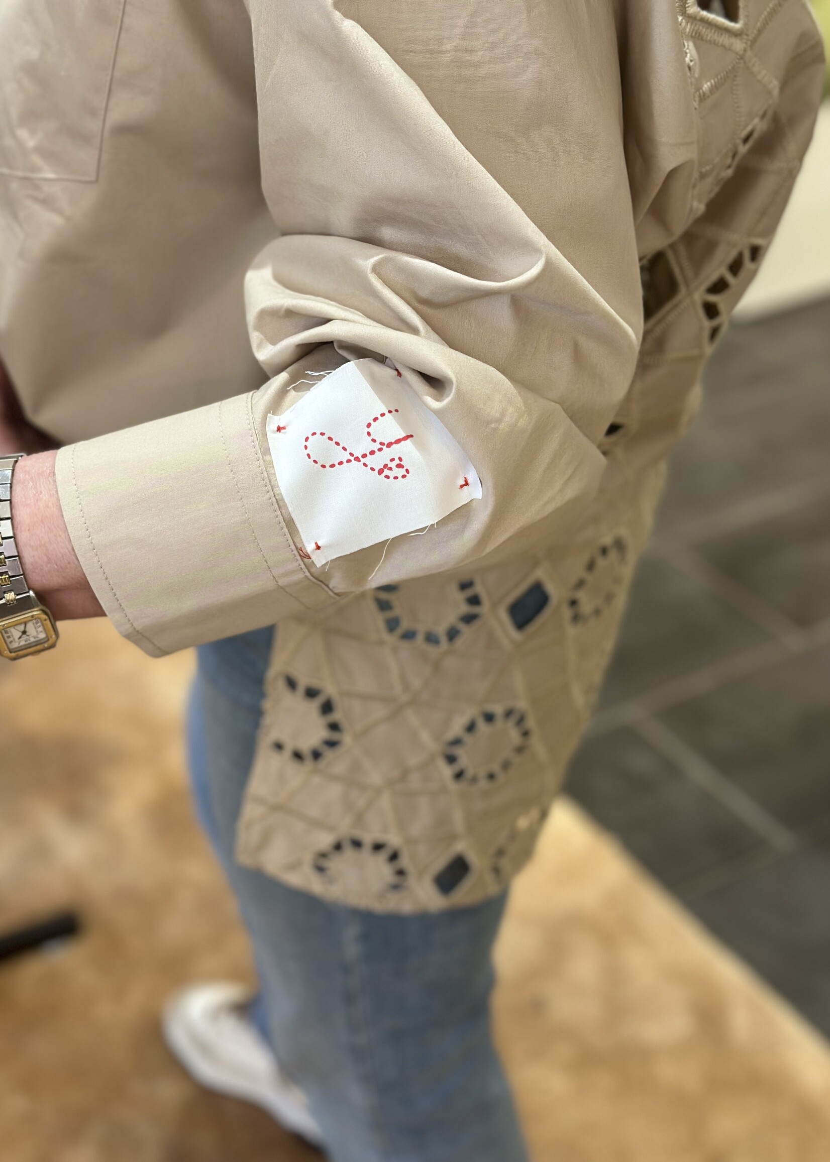 Crochet Oversized T-Shirt Sand