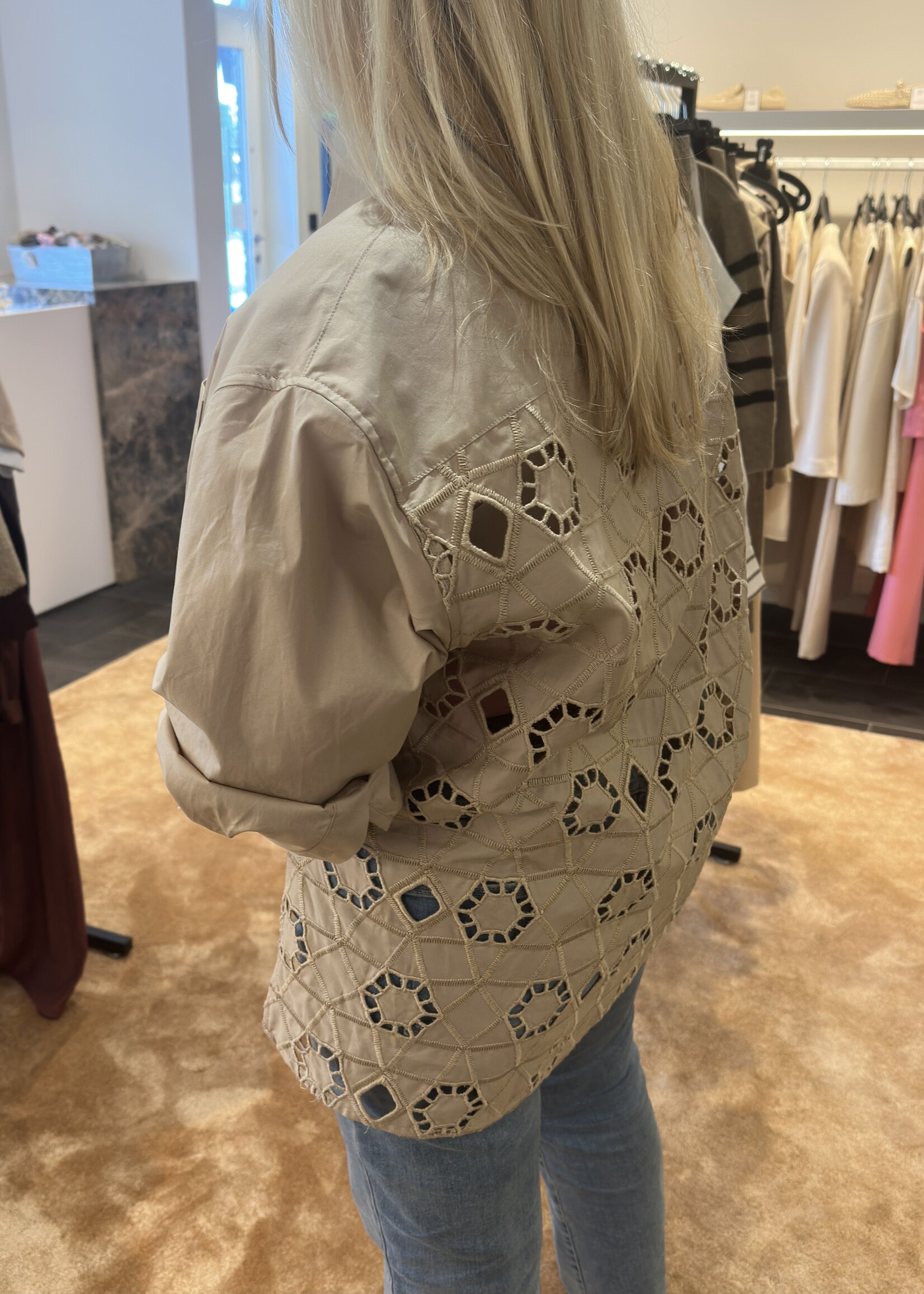 Crochet Oversized T-Shirt Sand