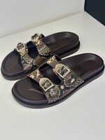 Mykonos Slipper Python Bronze