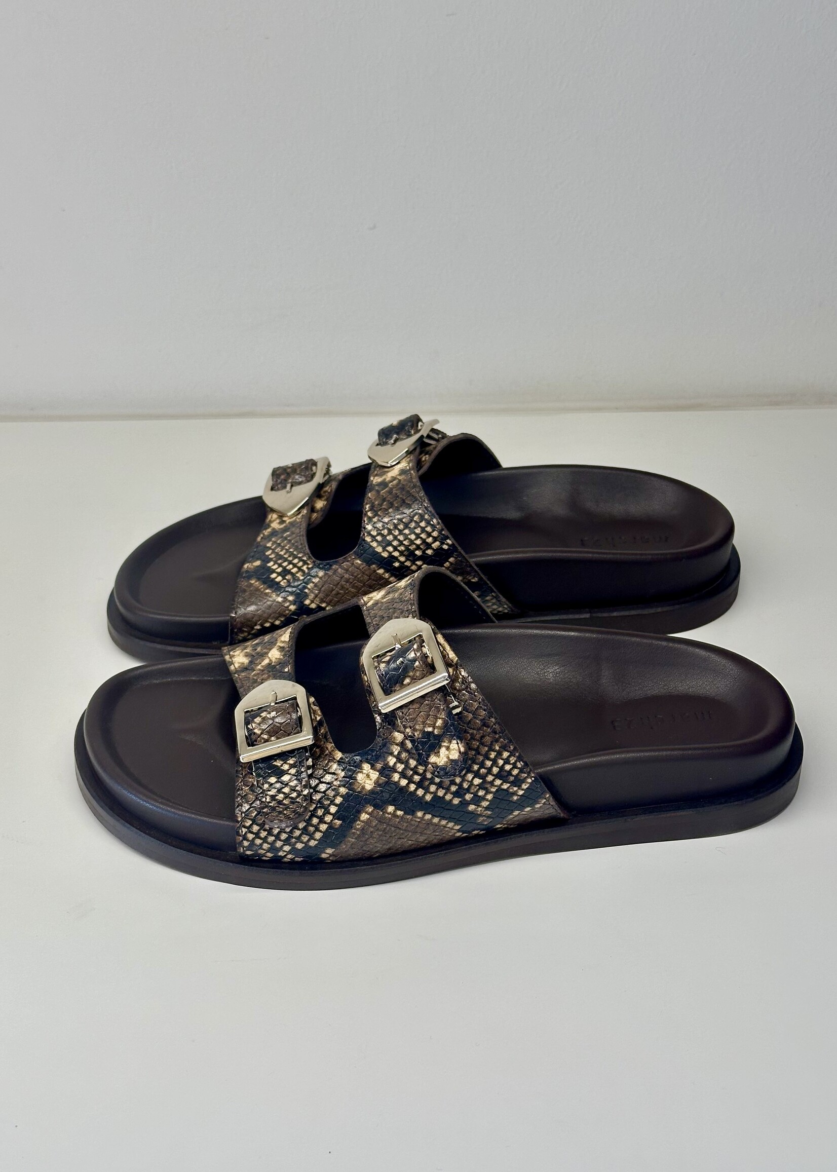 Mykonos Slipper Python Bronze
