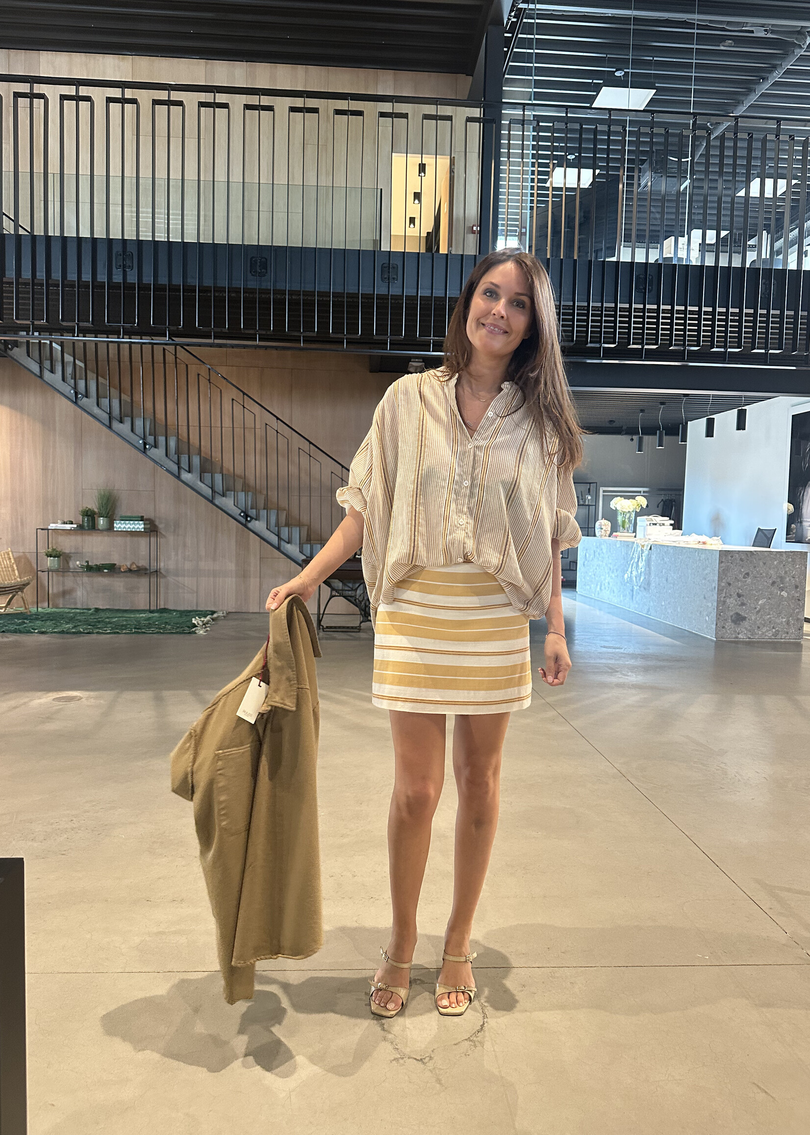 Skirt Rule N°67 Linen Stripes Sunrise