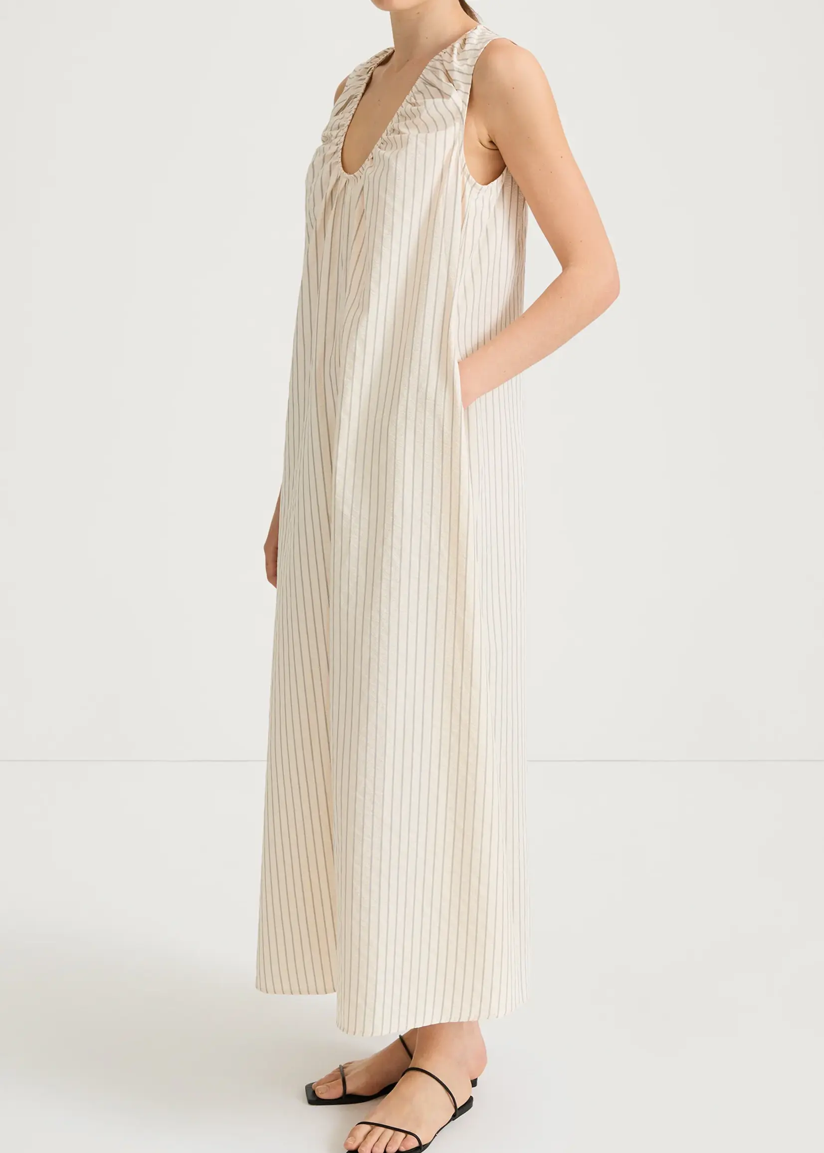 Jaisie Dress Cream Stripe