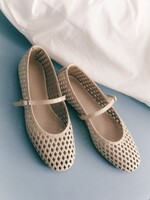 Off-White Perforated Ballerina