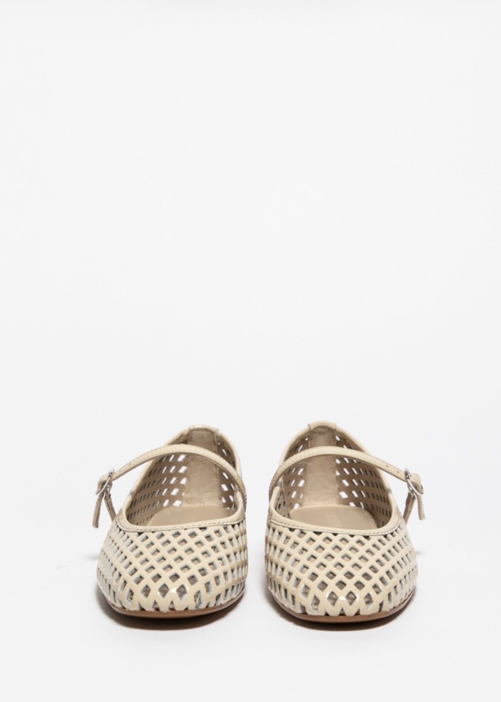 Off-White Perforated Ballerina