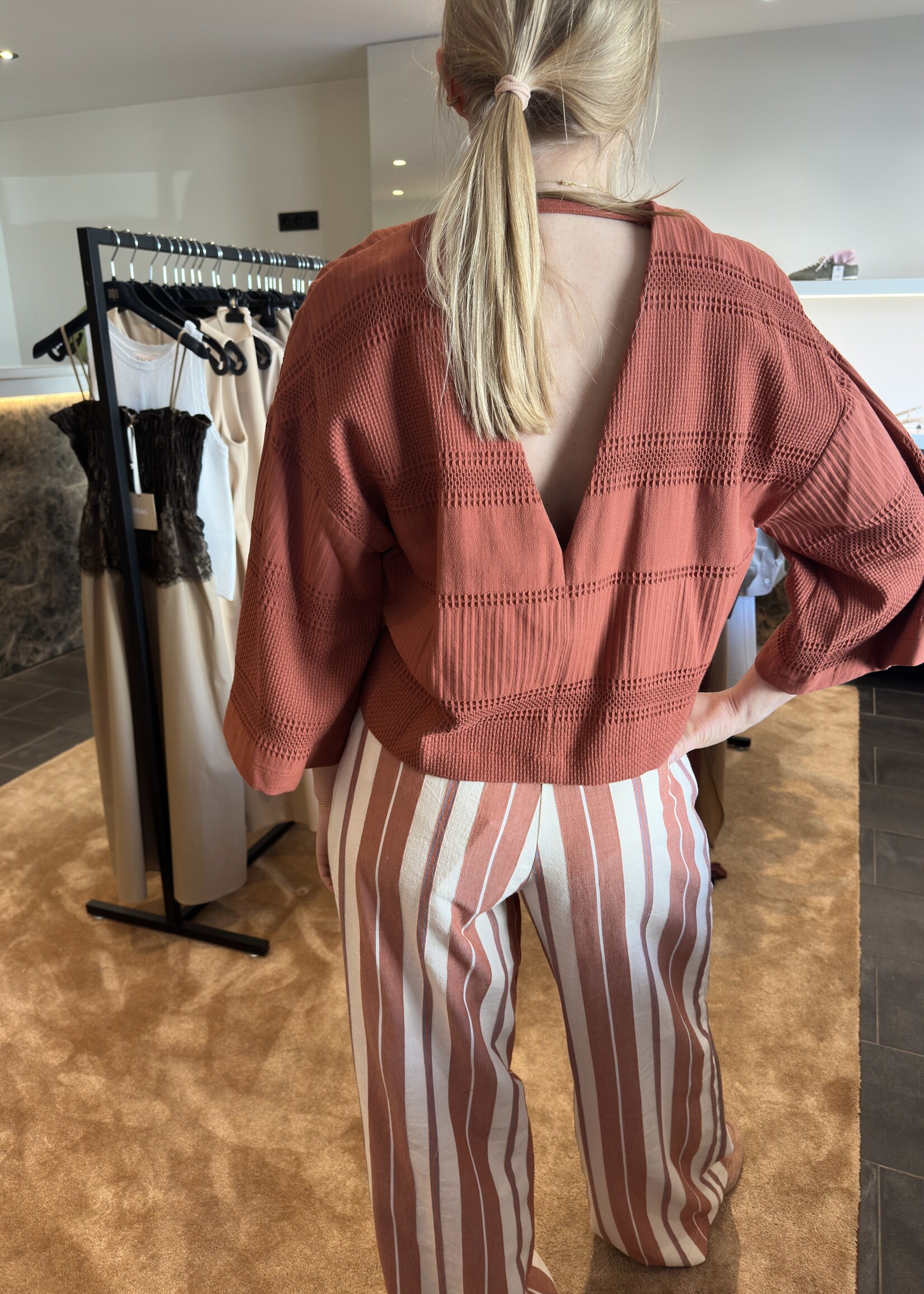 Blouse Rule N°83 Blouse Nomad Stripes Cinnamon