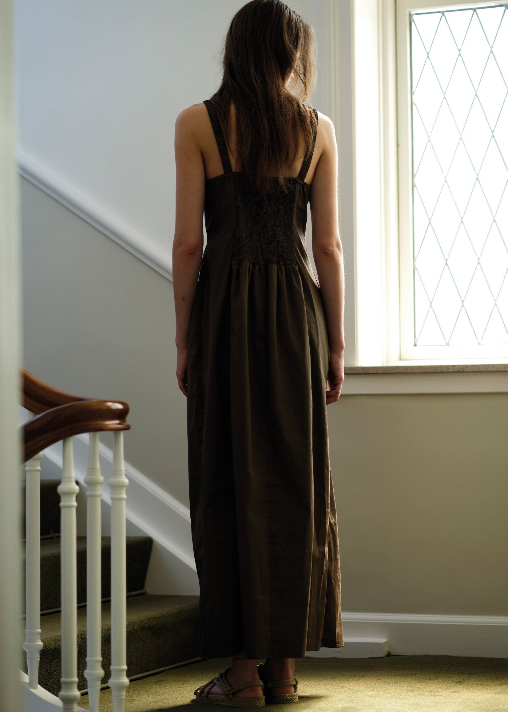 Claire Shoulder Gown Olive