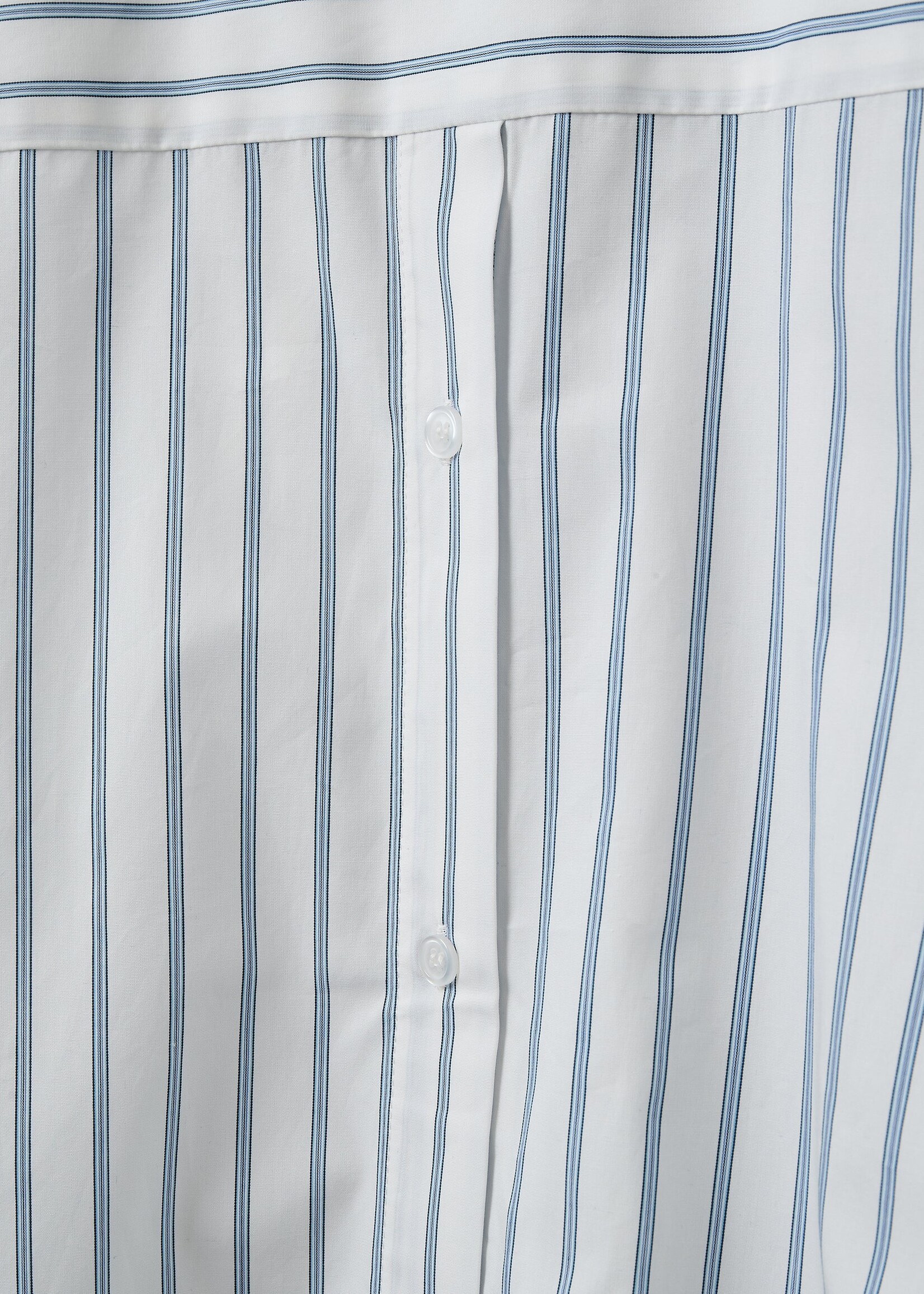 Mattia Oversized Shirt White Blue Stripe