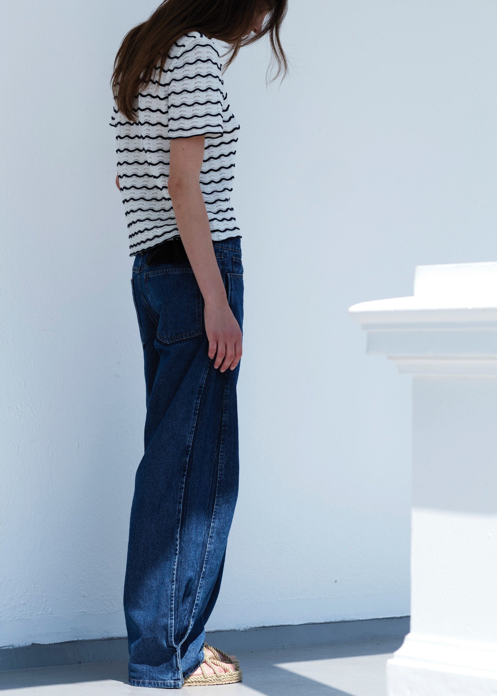 Miles Barrel Jeans Blue Washed Denim