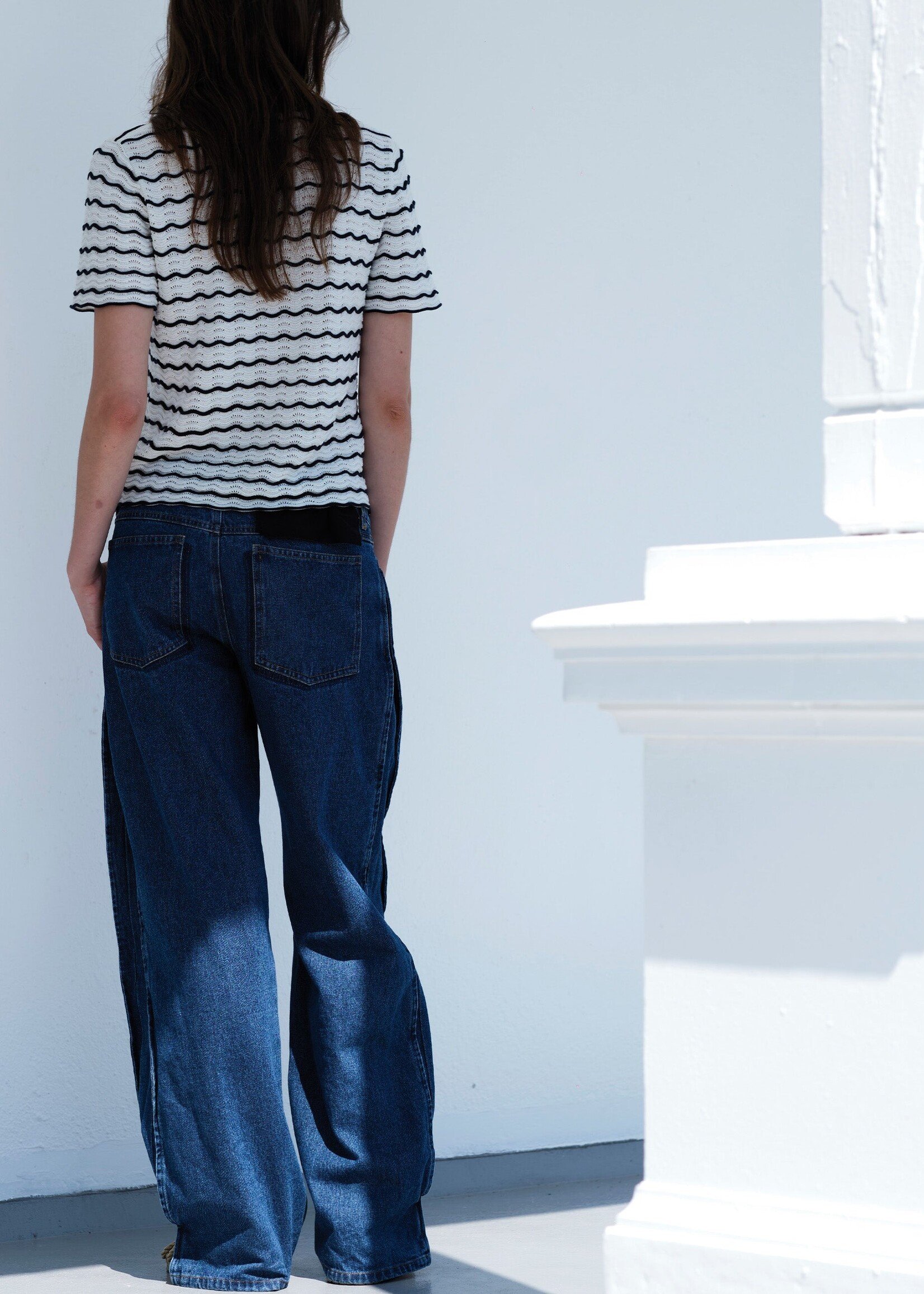 Designers Remix Miles Barrel Jeans Blue Washed Denim