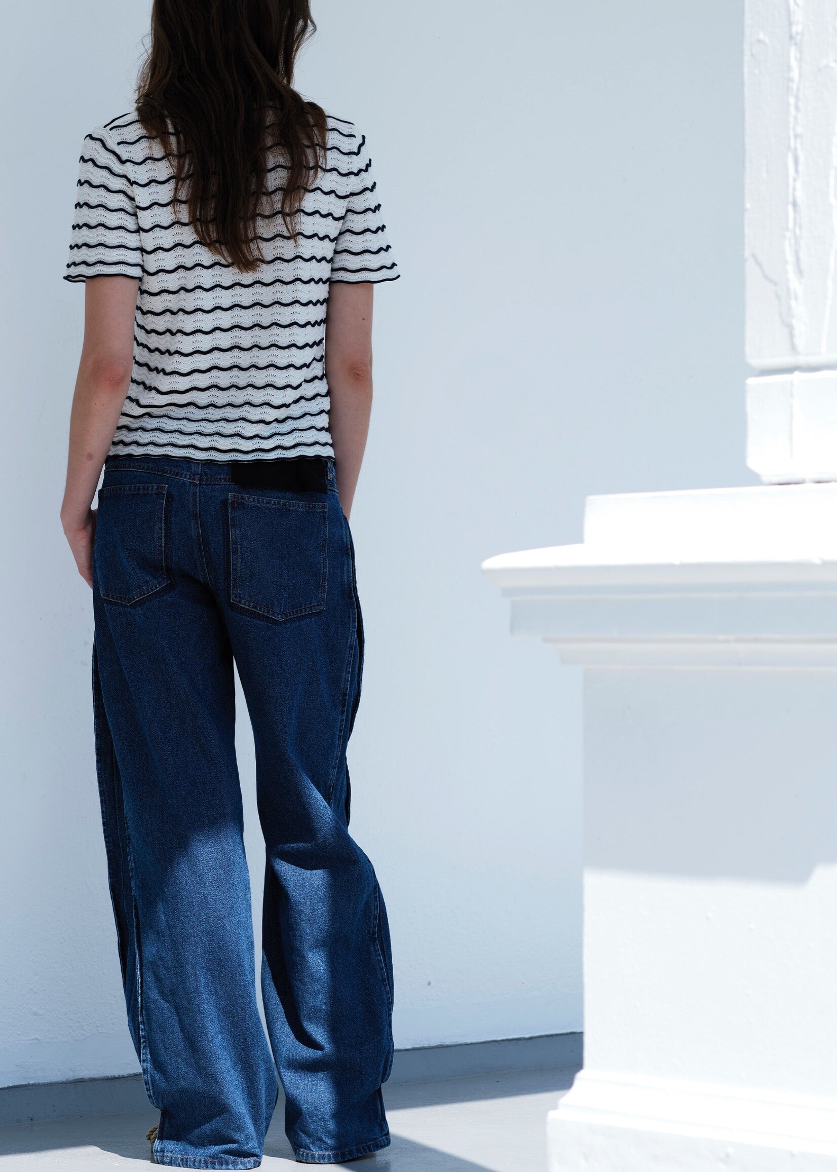 Miles Barrel Jeans Blue Washed Denim