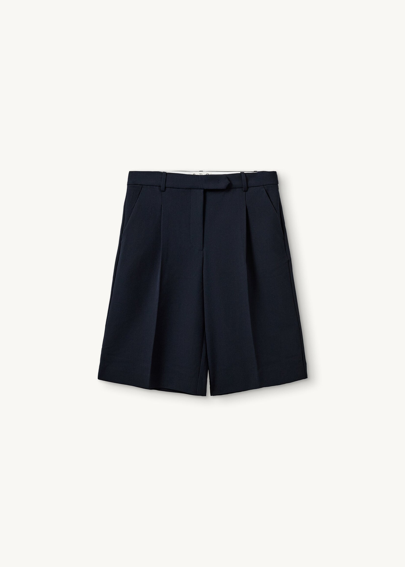 Scott Pleat Shorts Navy