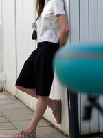 Scott Pleat Shorts Navy