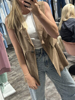 Leather Vest Suède Coconut