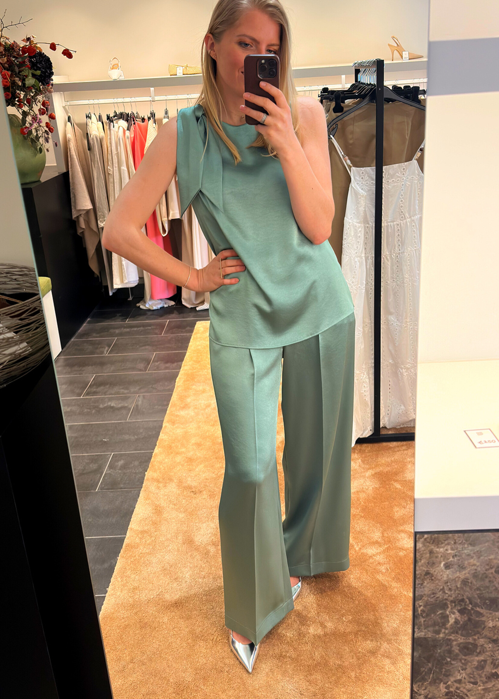 Top With Bow Detail Basil