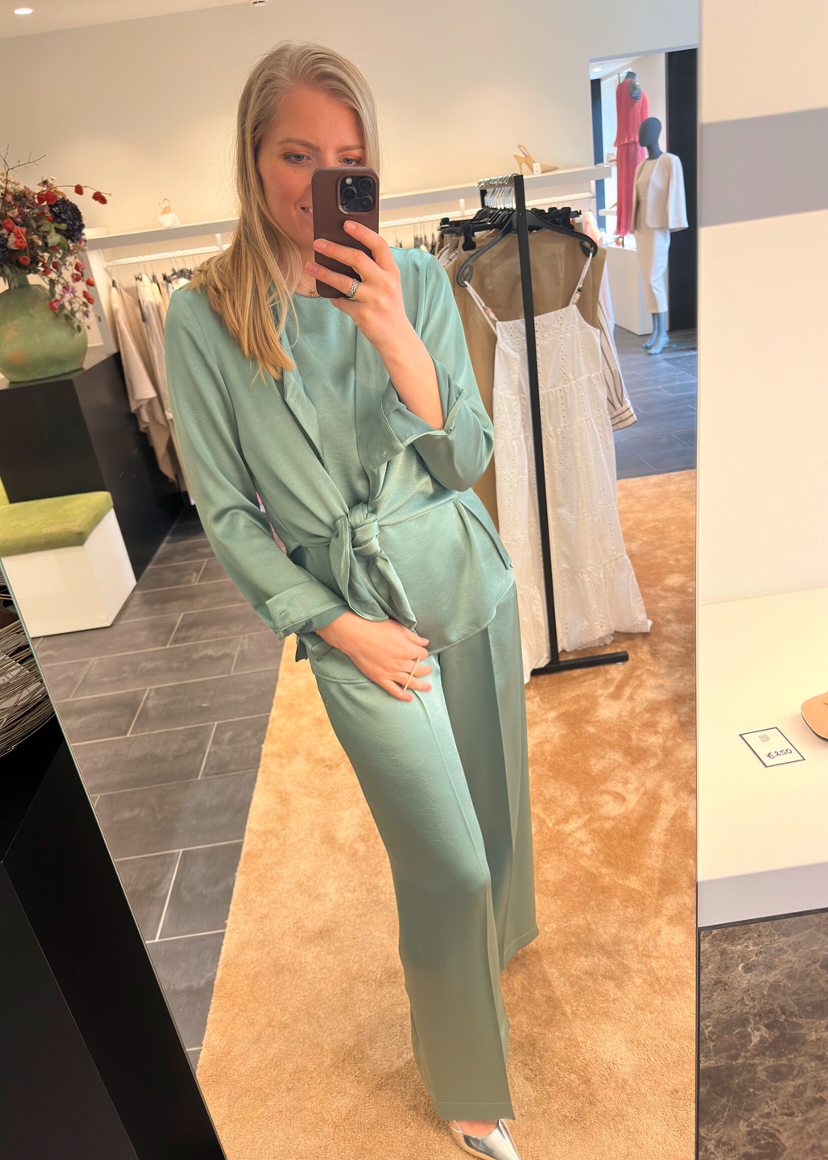 Wide Fit Pleated Trousers Basil