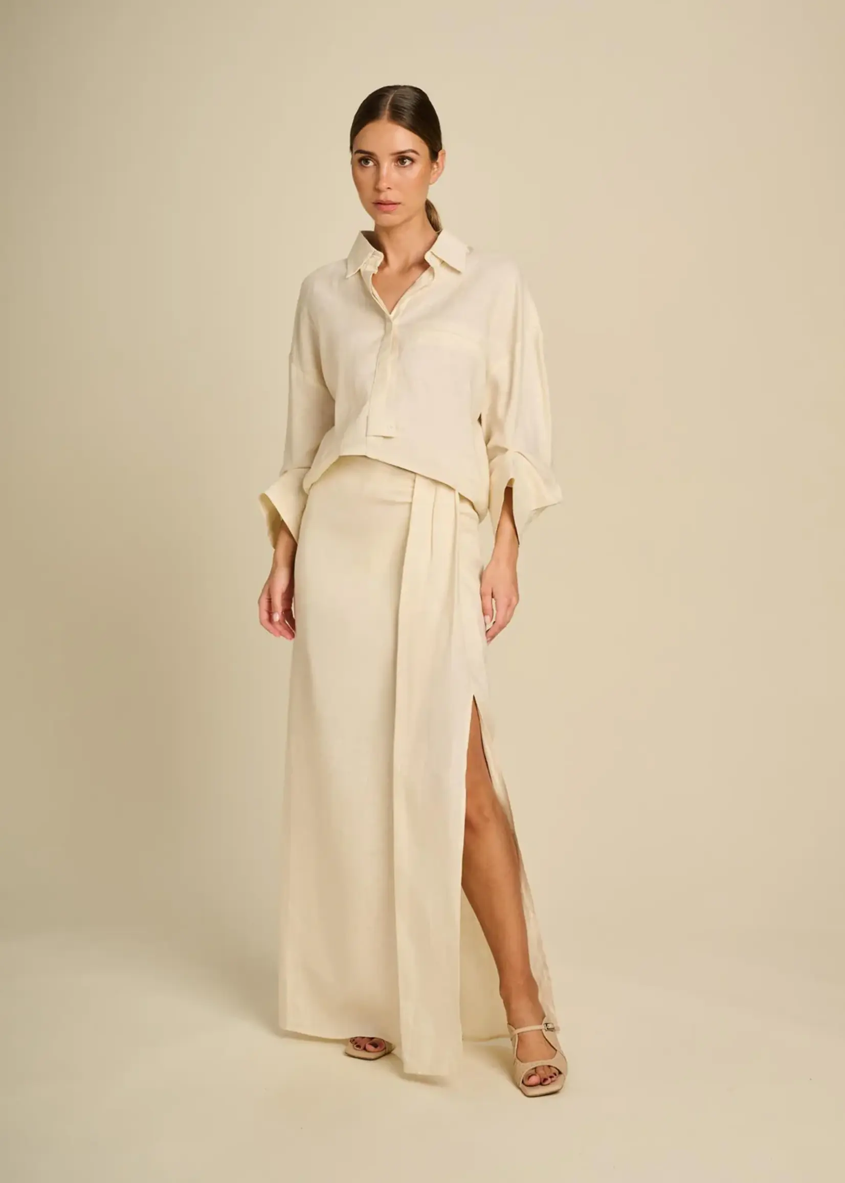 Limit Skirt Linen Ivory