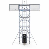 Euroscaffold Solar Rolsteiger 135x250x8,2m werkhoogte, inclusief solar lift, safeguard dakrandbeveiliging
